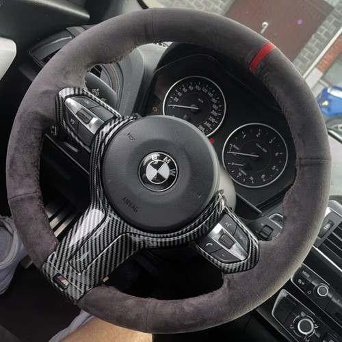 Suede alcantara steering wheel - suede,
