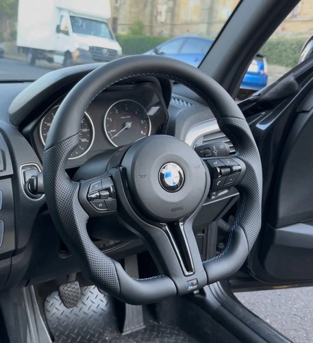Bmw flat bottom - black, leather